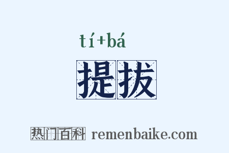 提拔是什么意思的图片